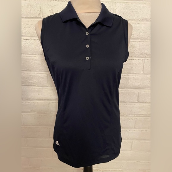 Adidas Golf Puremotion Black Sleeveless collared Top Size M - Picture 1 of 7